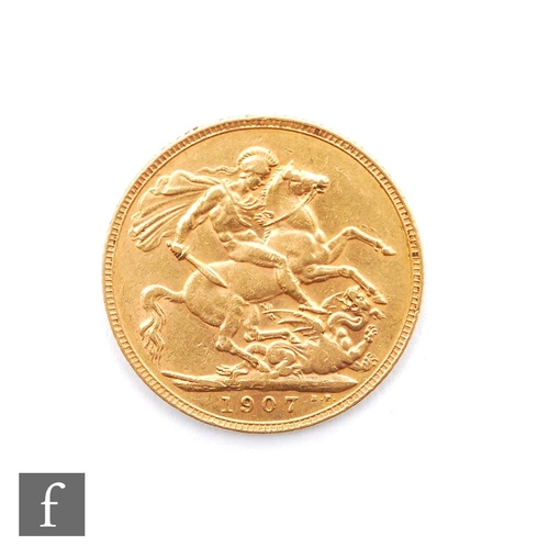 647 - An Edward VII full sovereign dated 1907.