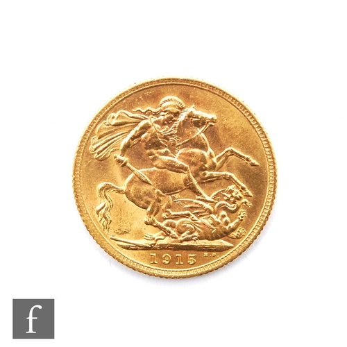 648 - A George V full sovereign dated 1915.