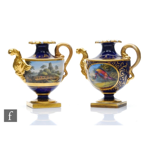 27 - Two 19th Century Flight Barr & Barr Worcester decorative rosewater sprinklers, the first decorat... 