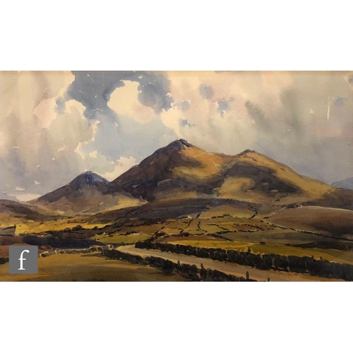 537 - SAM MCLARNON (IRISH, 1923-2013) - Irish mountainous landscape, watercolour, signed, framed, 28cm x 4... 