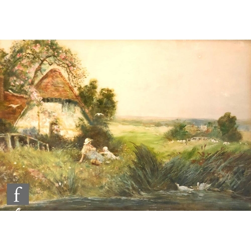 540 - FRED HINES (FLOURISHED 1875-1928) - 'Summertime Sussex', watercolour and body colour, signed, framed... 