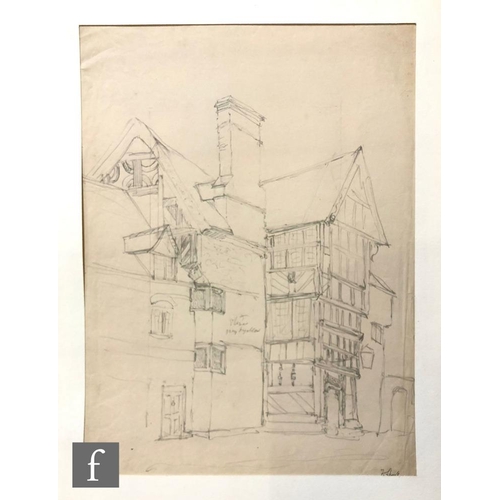 543 - SIR FRANK SHORT, RA, PPRE (1857–1945) - 'Lower Broad Street, Ludlow', pencil and monochrome wash dra... 