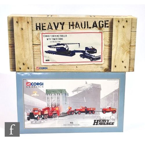 807 - Two Corgi Heavy Haulage 1:50 scale diecast model sets, 31009 Wynns Diamond T Ballast x 2 24 Wheel Gi... 