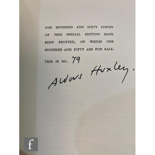 445 - Huxley, Aldous - 'Ends and Means', published by Chatto & Windus, London, 1937, first edition, de... 