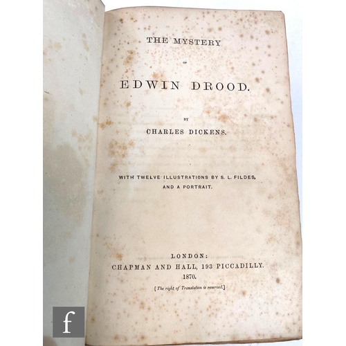 448 - Dickens, Charles - 'The Mystery of Edwin Drood', published by Chapman and Hall, London, 1870, first ... 