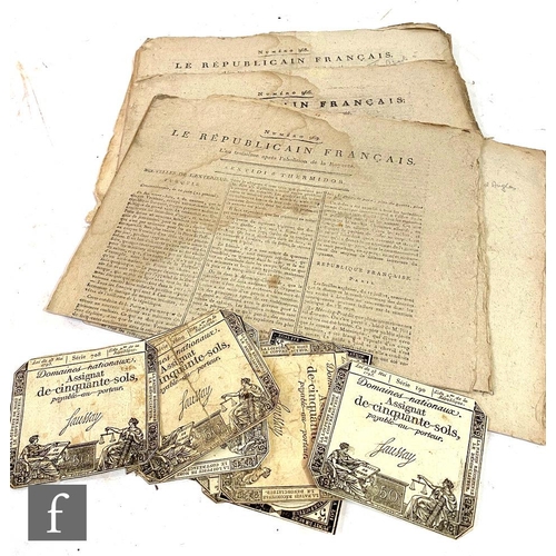 490 - 'Le Repulicain Francais', number 945 - a French Revolutionary newspaper, published 1795, also five o... 