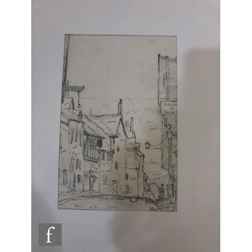 543 - SIR FRANK SHORT, RA, PPRE (1857–1945) - 'Lower Broad Street, Ludlow', pencil and monochrome wash dra... 