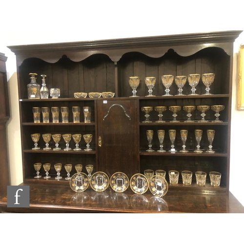 337 - A Baccarat Harcourt Empire suite of glasses to include, six high-ball, six tumblers, covered box, li... 