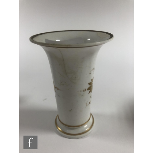 6 - A 19th Century Barr Flight & Barr Worcester spill vase decorated with a handpainted panel titled... 