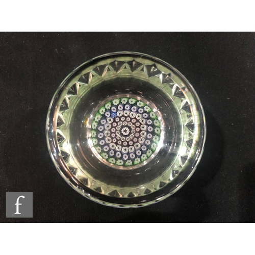 188 - A Whitefriars paperweight designed by Geoffrey Baxter, with a millefiori canopy of interwoven rings ... 