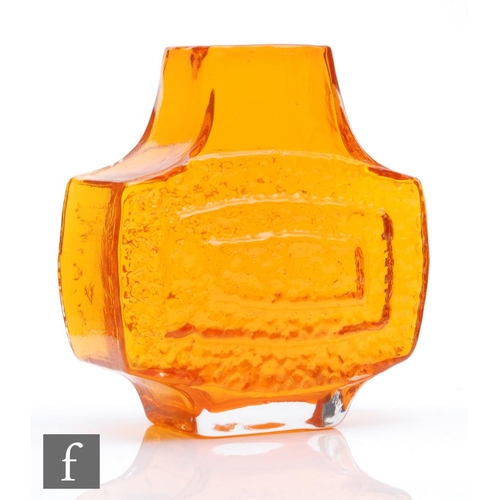 730 - Geoffrey Baxter - Whitefriars - A TV vase in Tangerine, pattern number 9677, height 17.5cm.