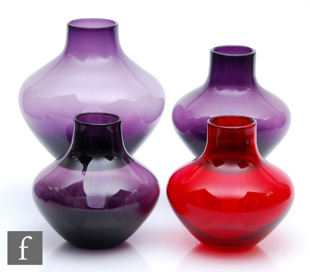 Geoffrey Baxter Whitefriars A Collection Of 1960s Soda Glass Vases To Include Pattern Number 95 9445