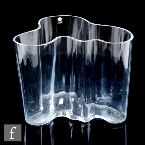 1224 - Alvar Aalto - Iittala - A Savoy vase in clear flint, engraved signature, height 16cm.