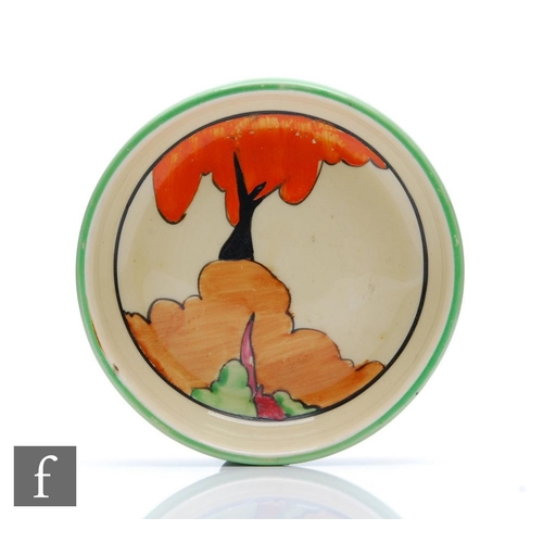 202 - Clarice Cliff - Honolulu - A large circular pin dish circa 1933, hand painted with a stylised tree l... 