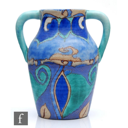 276 - Clarice Cliff - Inspiration Persian - A twin handled Lotus jug circa 1930, hand painted with a Persi... 