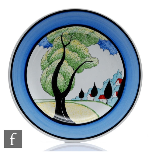 422 - Rene Dale - Bizarre Craft - May Avenue - A large circular plate or plaque circa 2001, hand painted w... 