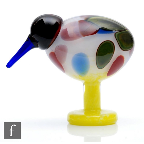 1249 - Oiva Toikka - Iittala - A later 20th Century glass model of a Jalokiwi from the Birds range, the mul... 