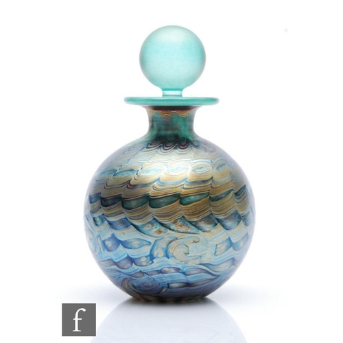 1317 - Timothy Harris and Jonathan Harris - Isle of Wight - A later 20th Century studio glass scent bottle ... 