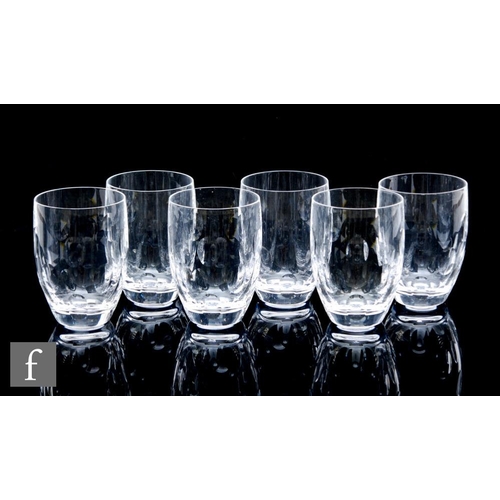 1445 - John Rocha - Waterford - A contemporary set of six glass tumblers in the Imprint pattern, all of typ... 