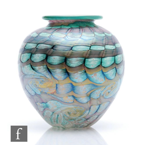 1311 - Timothy Harris and Jonathan Harris - Isle of Wight - A later 20th Century studio glass vase in the W... 