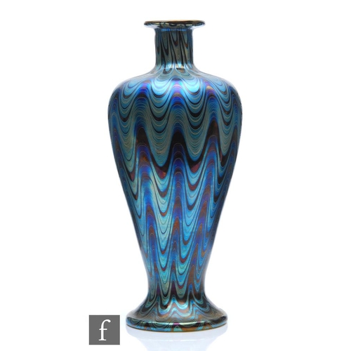 58 - Loetz - A large late 19th Century vase circa 1898 to 1900, of slender shouldered ovoid form with col... 