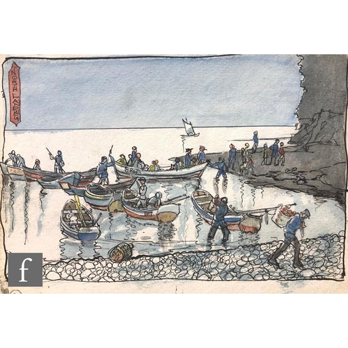 600 - Albert Wainwright (1898-1943) - North Landing, a landscape study depicting fishermen at work, to the... 