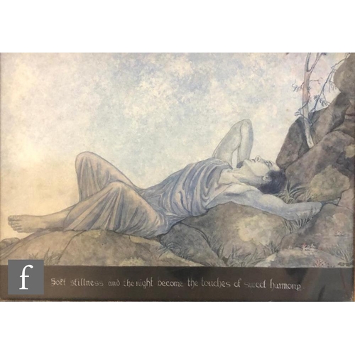 6 - Unknown - English School - A late 19th Century watercolour 'Soft stillness and the night become the ... 