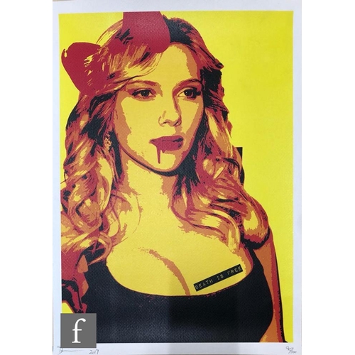 1220 - Death NYC (American, Born 1979) - 'Kate Moss', screen print, signed in pencil and dated 2019, artist... 