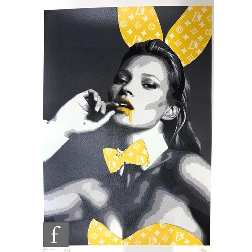 1220 - Death NYC (American, Born 1979) - 'Kate Moss', screen print, signed in pencil and dated 2019, artist... 