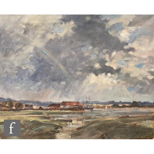 443 - PETER GILMAN (1928–1984) - 'Bosham, Sussex', oil on canvas, signed, titled on stretcher, unframed, 6... 