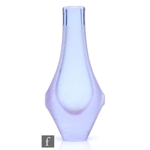 242 - A 1960s Czech alexandrite glass vase by Miloslav Klinger for ZBS, the compressed tear drop body with... 