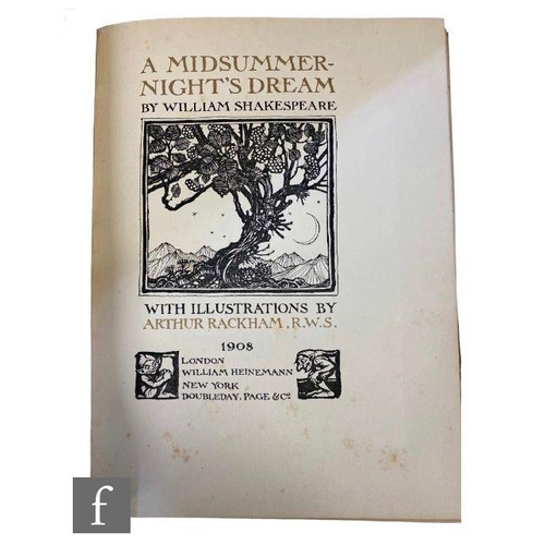 476 - Shakespeare, William - 'A Midsummer Night's Dream', published by William Heinemann, London, 1908, il... 