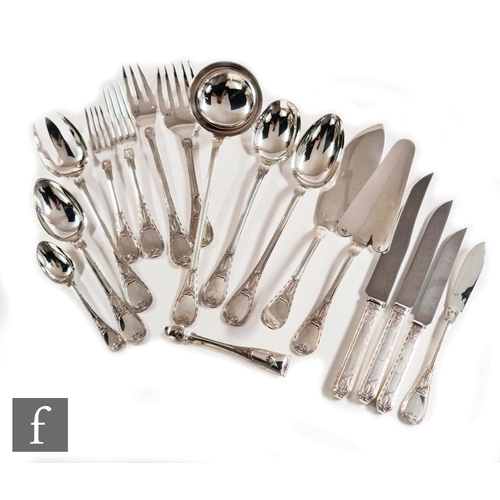 133 - A French silver canteen of Cardeilhac Brienne pattern cutlery for ten place settings to include ten ... 