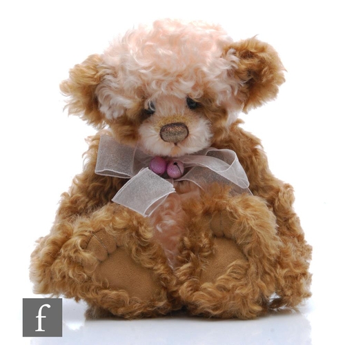 1172 - A Charlie Bears Isabelle Collection SJ 4004 Betsy panda bear, pink and brown curly mohair, limited e... 