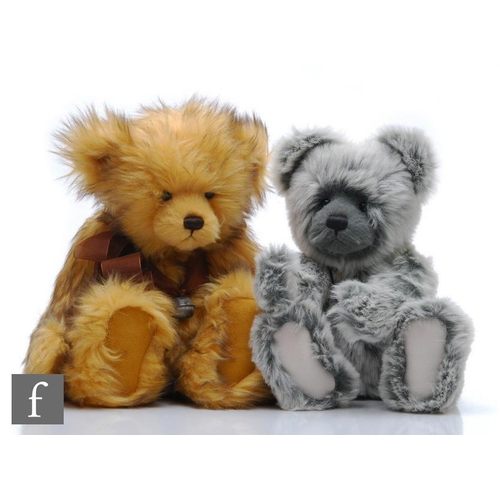 1176 - Two Charlie Bears teddy bears, CB083835 Erin, golden plush with dark brown tips, height 41cm, and CB... 