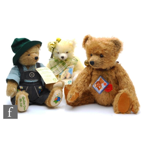 1182 - Three Hermann teddy bears, Herold of Spring, limited edition 20 of 50, boxed, Geissen Peter, limited... 