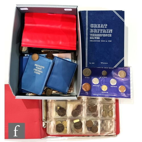 777 - Four blue Whitman coin wallets of Edward VII to Elizabeth II silver threepences, other Whitman album... 