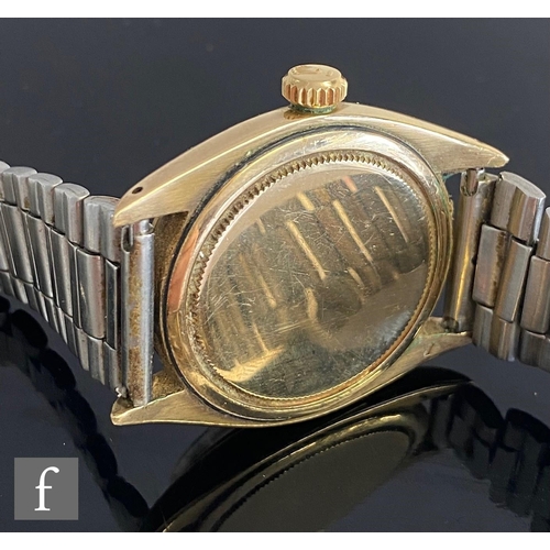 217 - A 9ct hallmarked Rolex Oyster Precision automatic wrist watch with gilt batons to a cream dial, case... 