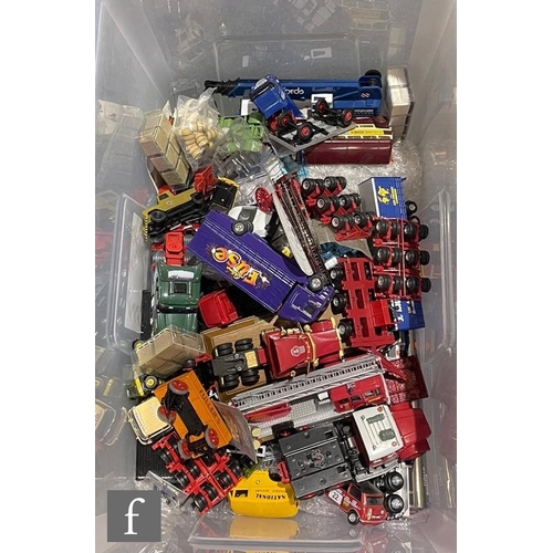 9061 - A collection of assorted unboxed diecast models, to include Matchbox American trucks and Corgi.