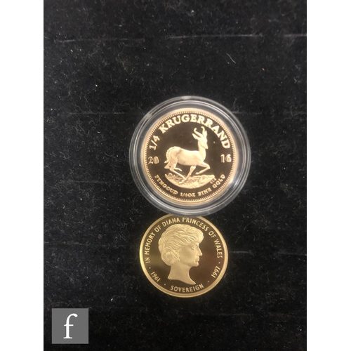 488 - An Elizabeth II full sovereign dated 2019, a Princess Diana Memorial Sovereign dated 1997 and a Sout... 