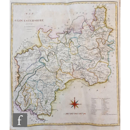 9142 - C. & I. GREENWOOD - 'Map of the County of Worcester', hand coloured engraving, published 1820-18... 