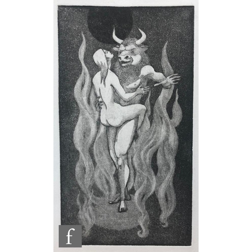 601 - Bayard Osborn (1922-2012) - The Sleeping Minotaur, etching, unframed, 29cm x 16cm, also four other e... 