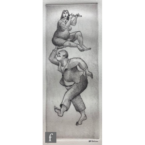 602 - Bayard Osborn (1922-2012) - Balancing act, etching, signed in pencil and numbered 1/100, unframed, 1... 