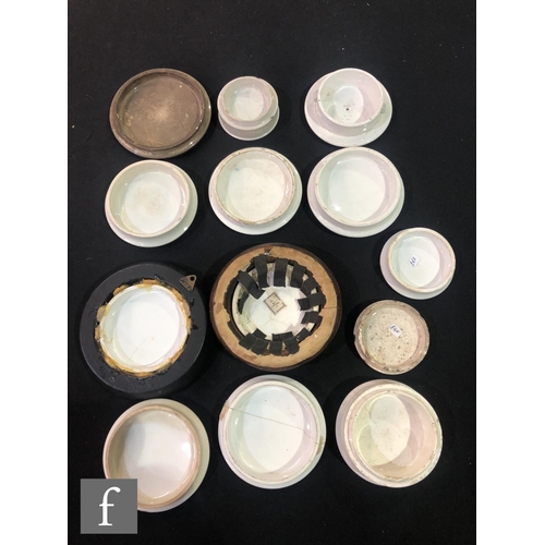 120 - Ten assorted 19th Century Staffordshire pot lids comprising Persuasion, Royal Harbour Ramsgate, New ... 