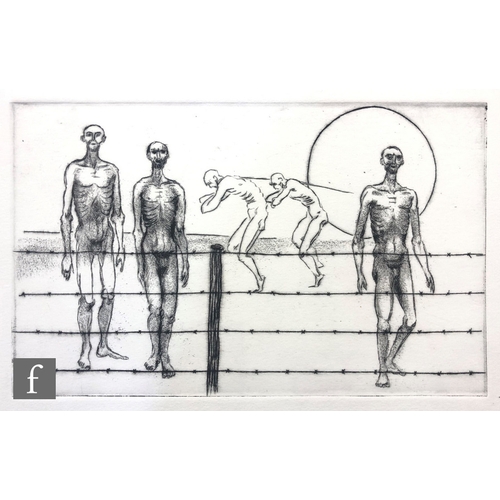 608 - Bayard Osborn (1922-2012) - Traitor, etching, unframed, 14.5cm x 21.5cm, also four other similar unf... 