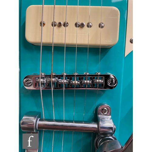 5077 - A Reverend Greg Koch 90 guitar right handed, Tosa Turquoise, Serial number 49134, sold as new in box... 