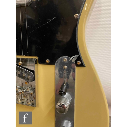 5078 - A Jet JT300 BTS right handed guitar, yellow, sold as new in box, some light corrosion to the pick up... 