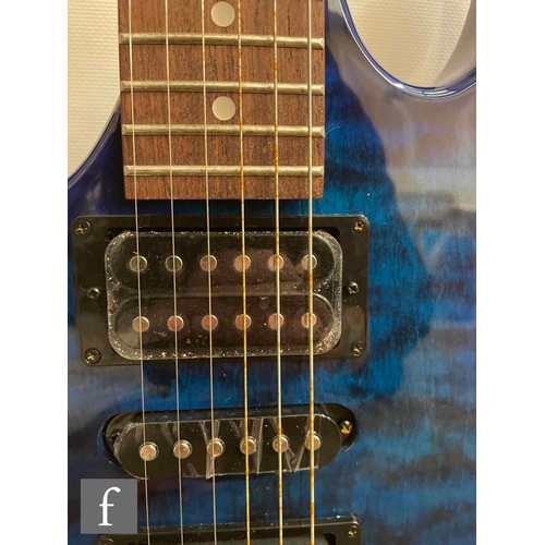 5095 - An Ibanez GRX70QAL -TBB Left Handed guitar, Blue, Serial Number 5N220302372, sold as new in box with... 