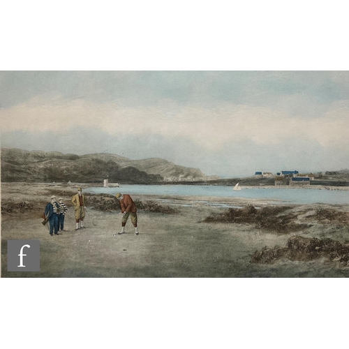 9109 - AFTER DOUGLAS ADAMS (1853 - 1920) - 'A Difficult Bunker', hand coloured photogravure, published 1894... 