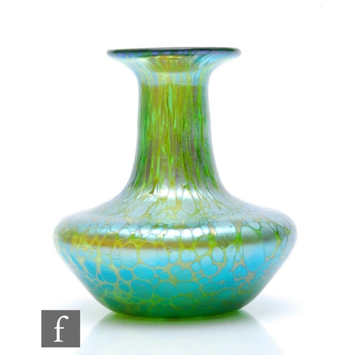 31 - Loetz - An early 20th Century Crete Papillon glass vase, shape PM-II/744, of low shouldered form wit... 